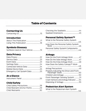 ford escape 2021 owners manual
